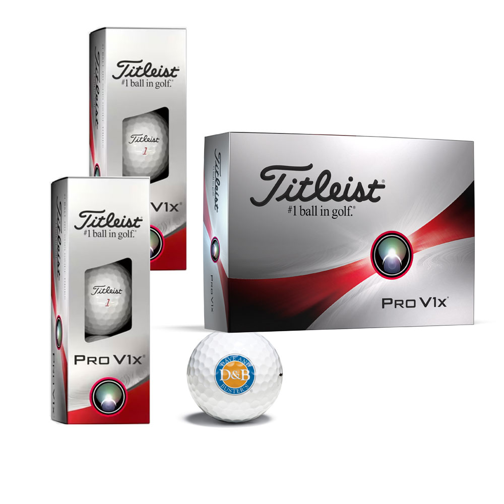 Custom Printed Titleist Pro V1x Half Dozen Box. Corporate Golf Gifts ...